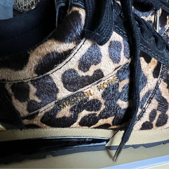 Michael by Michael Kors Allie Wrap Trainer Leopard Sneakers - Picture 11 of 13